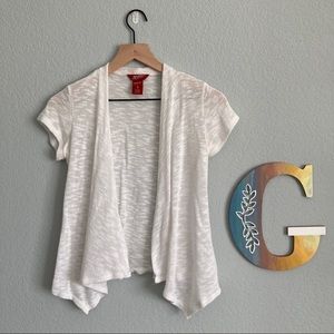 Arizona Jean Co. White Short Sleeve Cardigan
